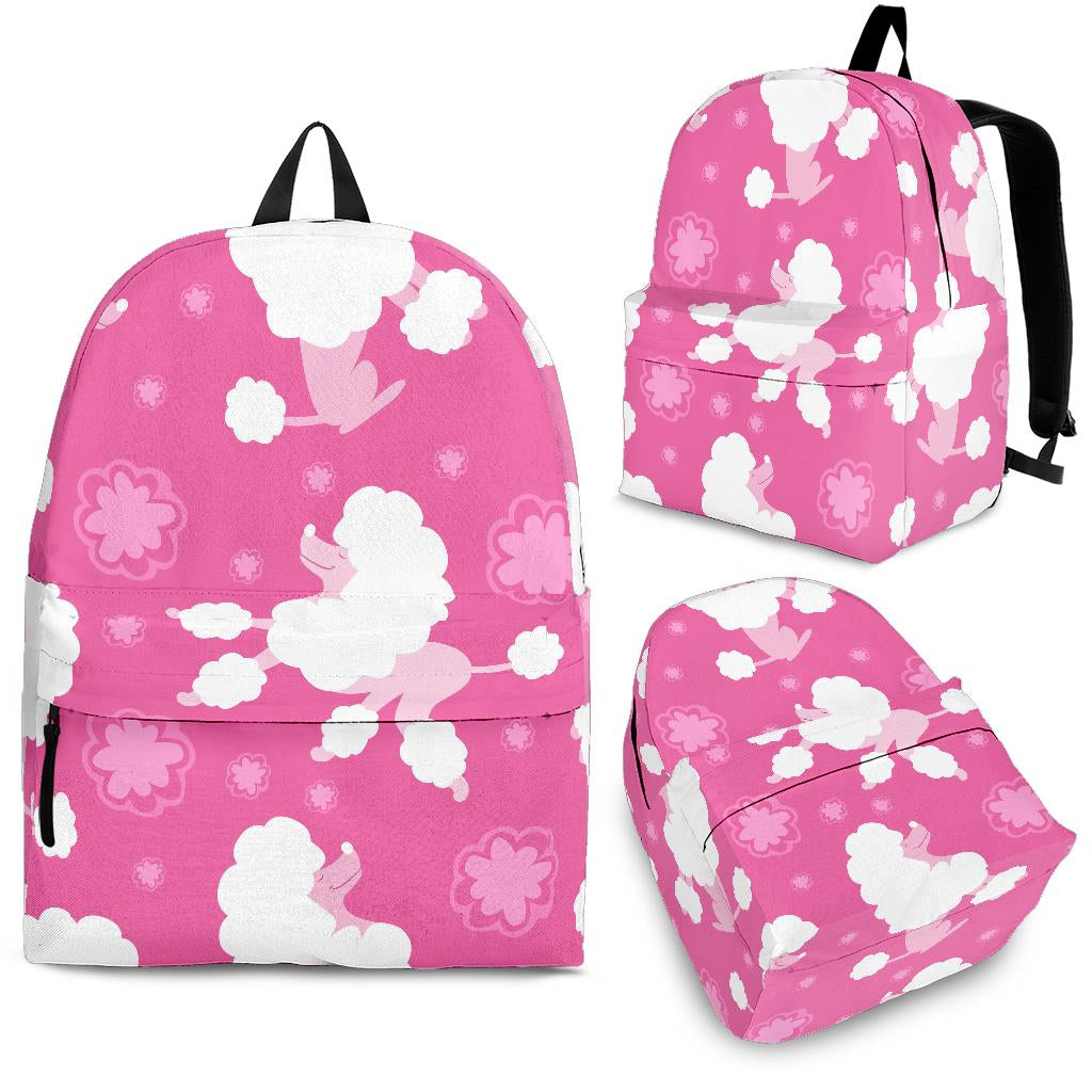 Poodle Pink Theme Pattern Backpack