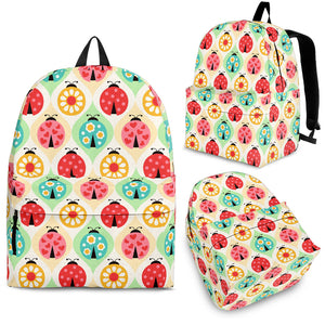 Ladybug Pattern Print Design 02 Backpack