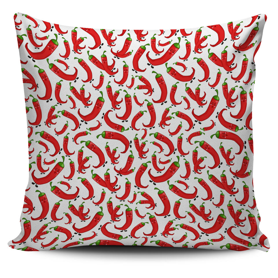 Red Chili Pattern Pillow Cover