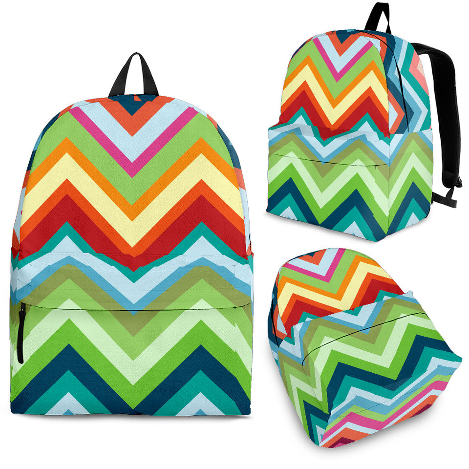 Rainbow Zigzag Chavron Pattern Backpack