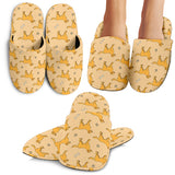 Golden Retriever Pattern Print Design 04 Slippers