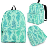Seahorse Green Pattern Backpack