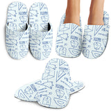 Math Pattern Print Design 03 Slippers