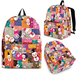 Snowman Colorful Theme Pattern Backpack