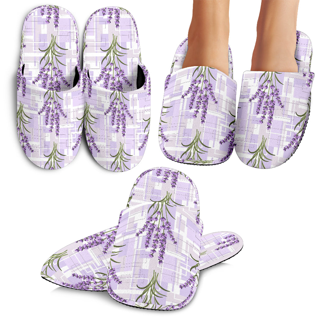 Lavender Pattern Theme Slippers