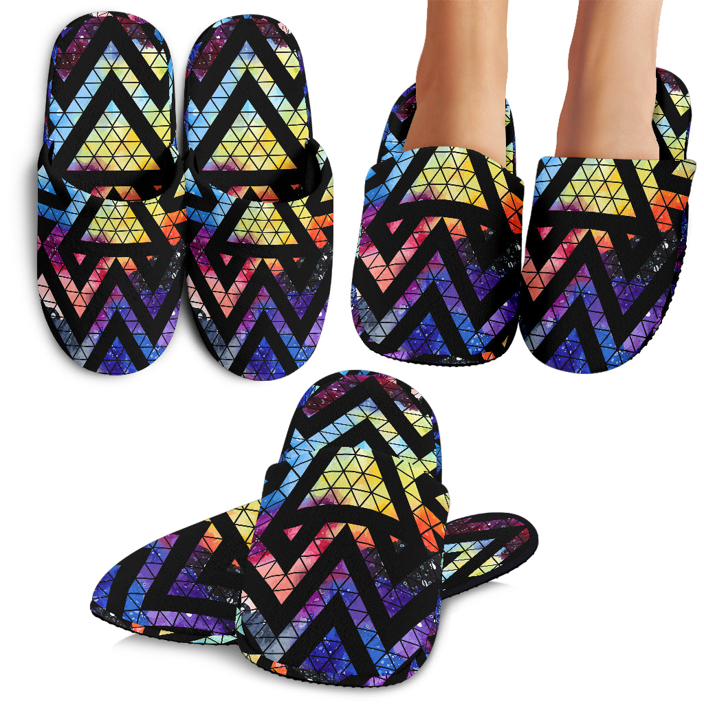 Space Colorful Tribal Galaxy Pattern Slippers