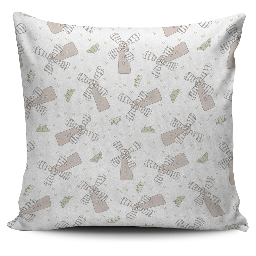 Windmill Pattern Background Pillow Cover