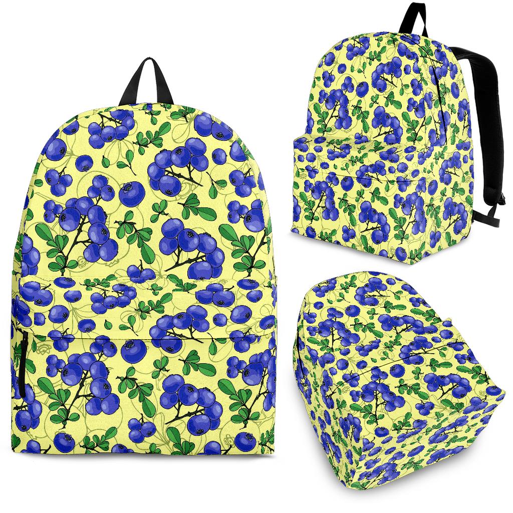 Blueberry Leaves Pattern Backpack