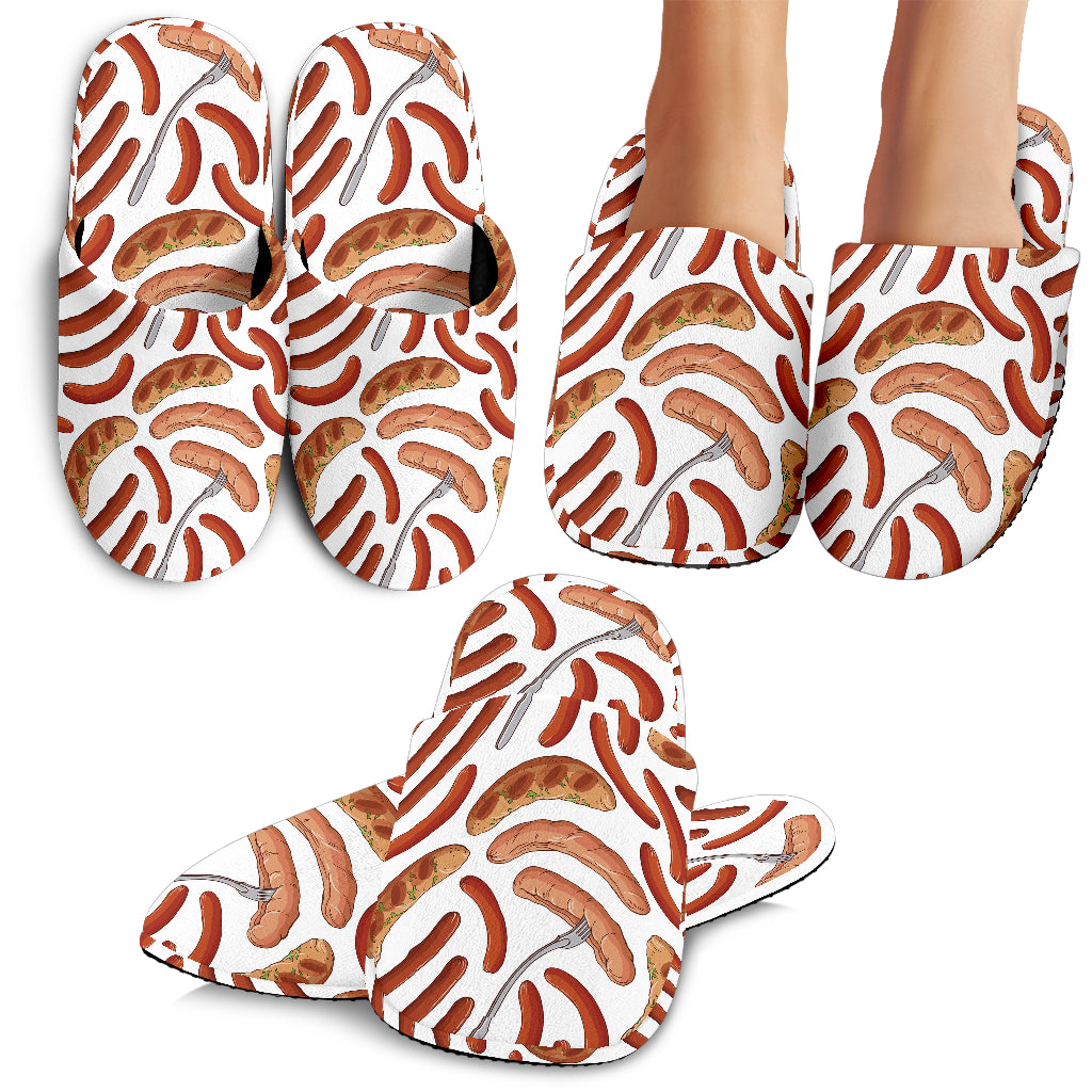 Sausage Pattern Print Design 05 Slippers