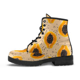 Papaya Pattern Leather Boots