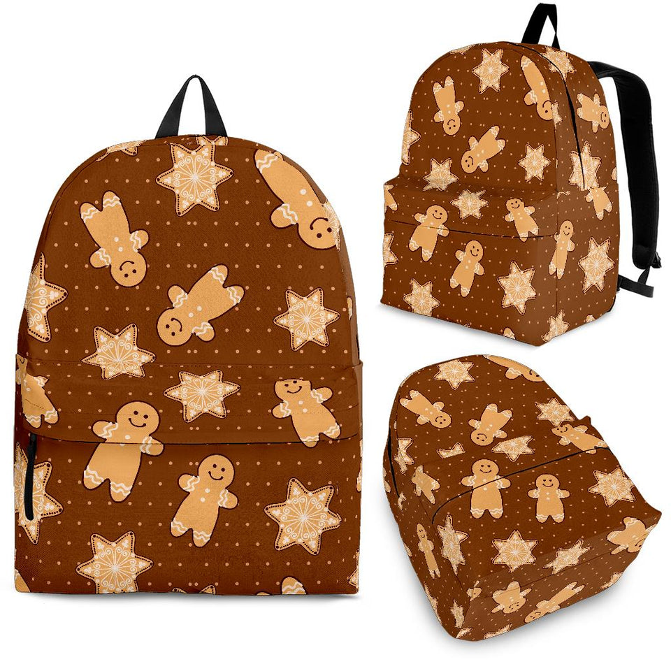 Christmas Gingerbread Cookie Pattern Backpack