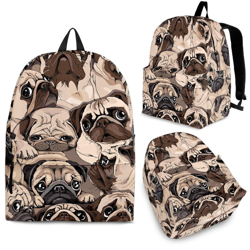 Pug Pattern Background Backpack