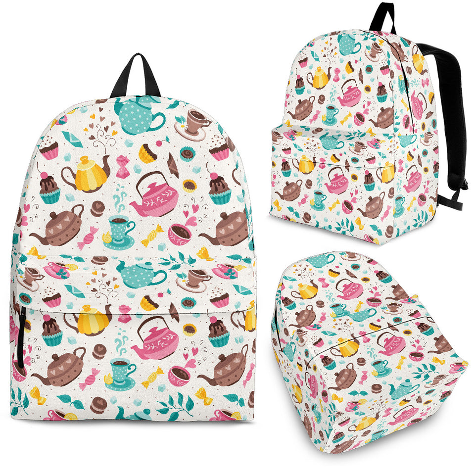 Tea pots Pattern Print Design 05 Backpack