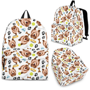 Yorkshire Terrier Pattern Print Design 05 Backpack