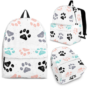 Dog Paws Pattern Print Design 02 Backpack