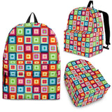 Rainbow Rectancular Pattern Backpack