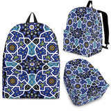 Blue Arabic Morocco Pattern Backpack