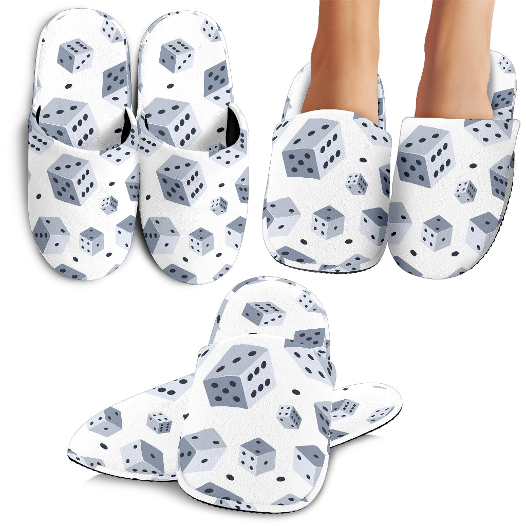 Dice Pattern Print Design 03 Slippers