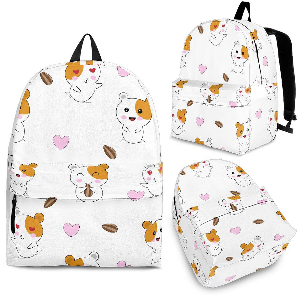 Hamster Seed Heart Pattern Backpack