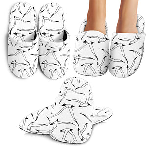 Seagull Pattern Print Design 04 Slippers