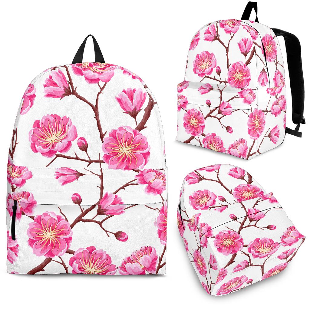 Pink Sakura Pattern Backpack