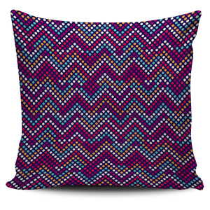 Zigzag Chevron Pokka Dot Aboriginal Pattern Pillow Cover