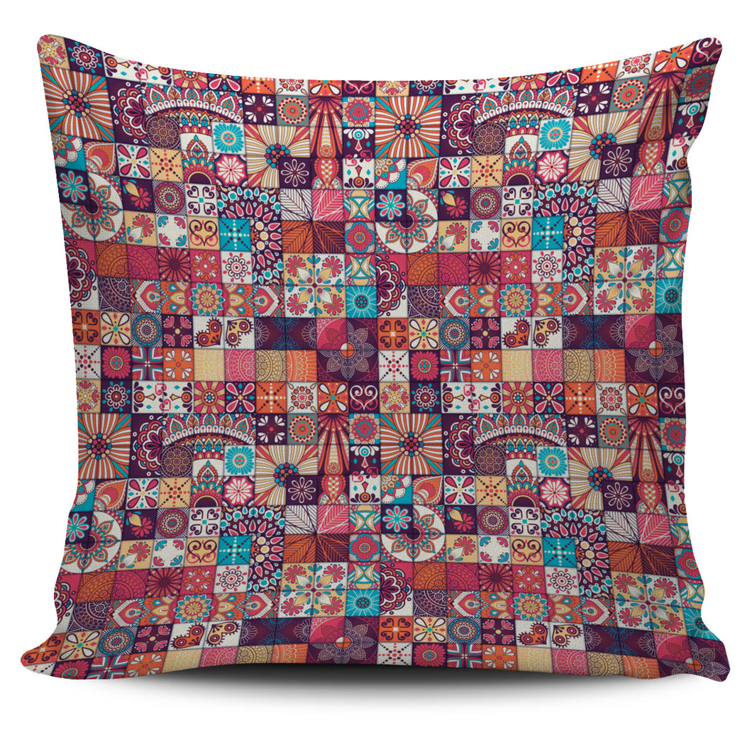 Vintage Decorative Elements Arabic Morocco Pattern Pillow Cover