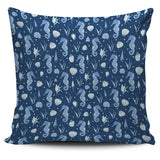Seahorse Shell Pattern Pillow Cover