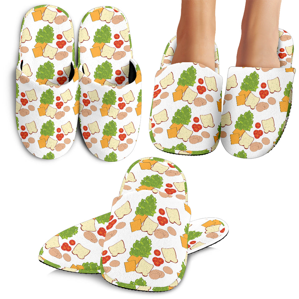 Sandwich Pattern Print Design 02 Slippers