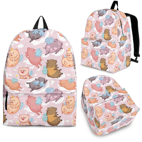 Pig Pattern Print Design 02 Backpack