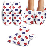 Hamburger Pattern Print Design 04 Slippers