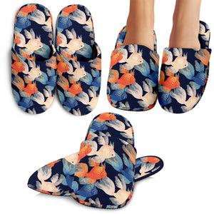 Goldfish Pattern Print Design 04 Slippers