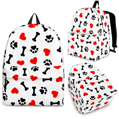 Dog Paws Pattern Print Design 01 Backpack