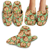 Hedgehog Pattern Print Design 01 Slippers