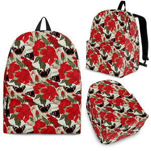 Hibiscus Pattern Print Design 04 Backpack