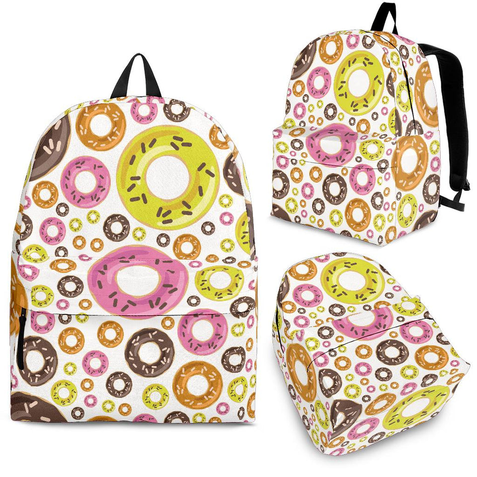 Colorful Donut Pattern Backpack