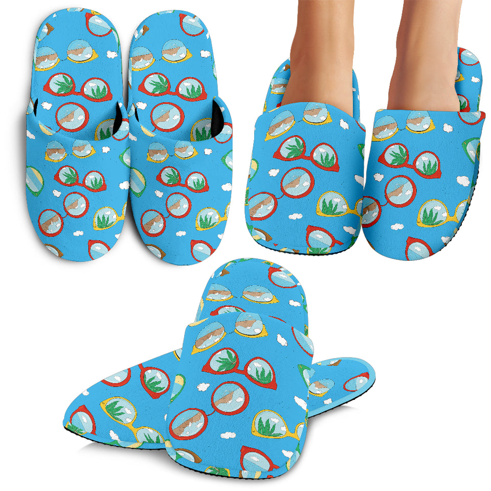 Sun Glasses Pattern Print Design 03 Slippers