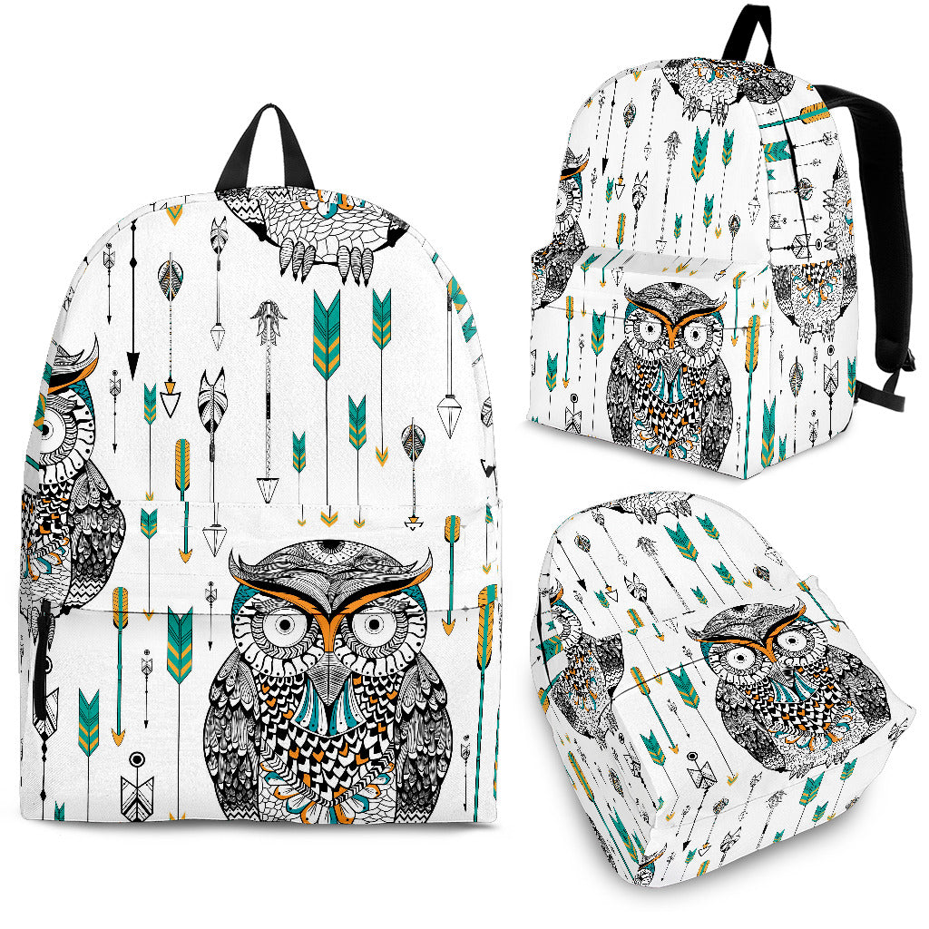 Owl Arrow Pattern Backpack