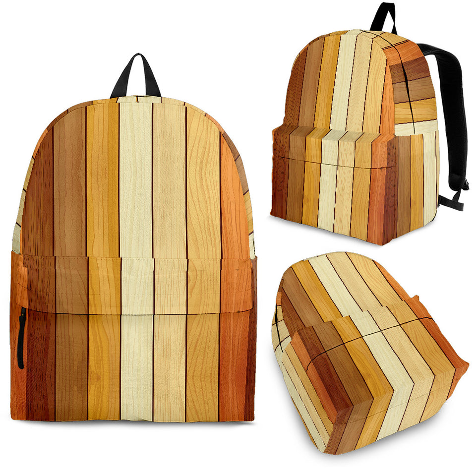 Wood Printed Pattern Print Design 01 Backpack