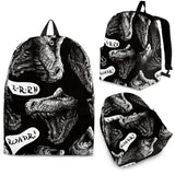 Dinosaur T-rex Head Pattern Backpack
