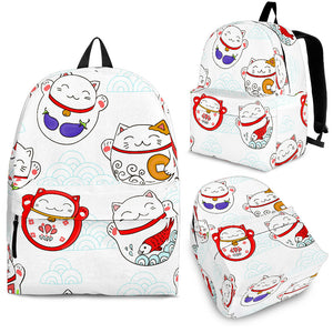 Meneki Neko Lucky Cat Pattern Backpack