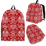 Daruma Red Pattern Backpack