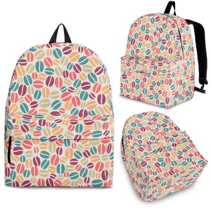 Colorful Coffee Bean Pattern Backpack