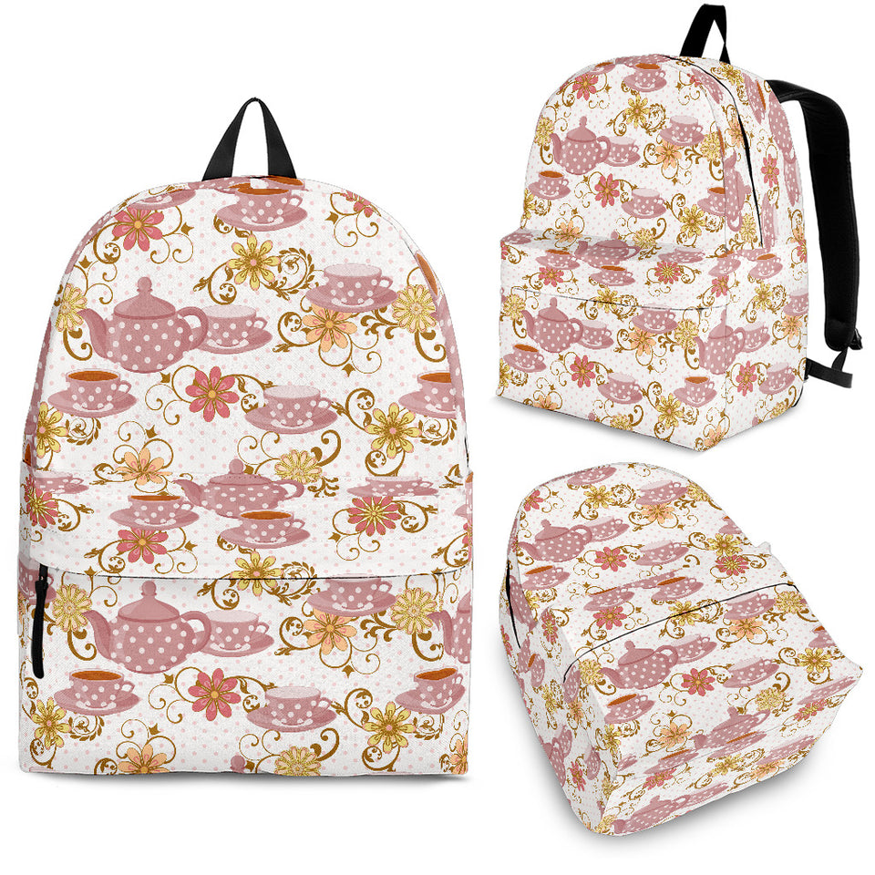 Tea pots Pattern Print Design 01 Backpack