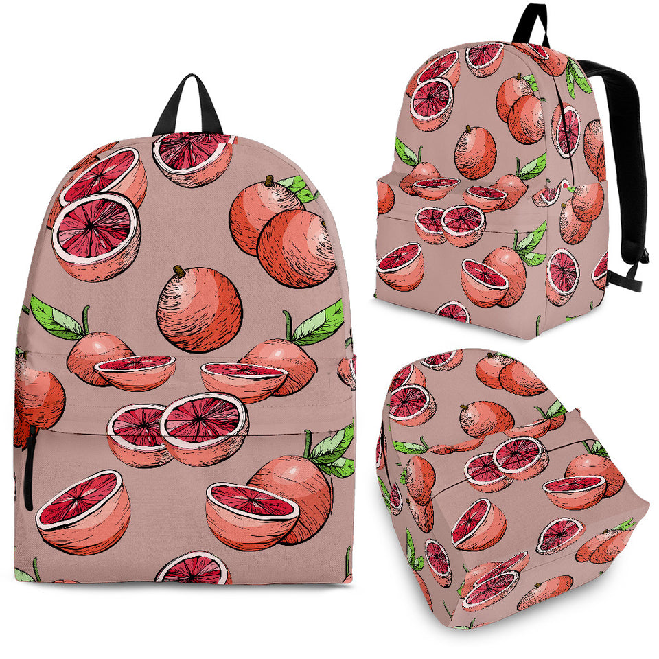 Grapefruit Pattern Background Backpack