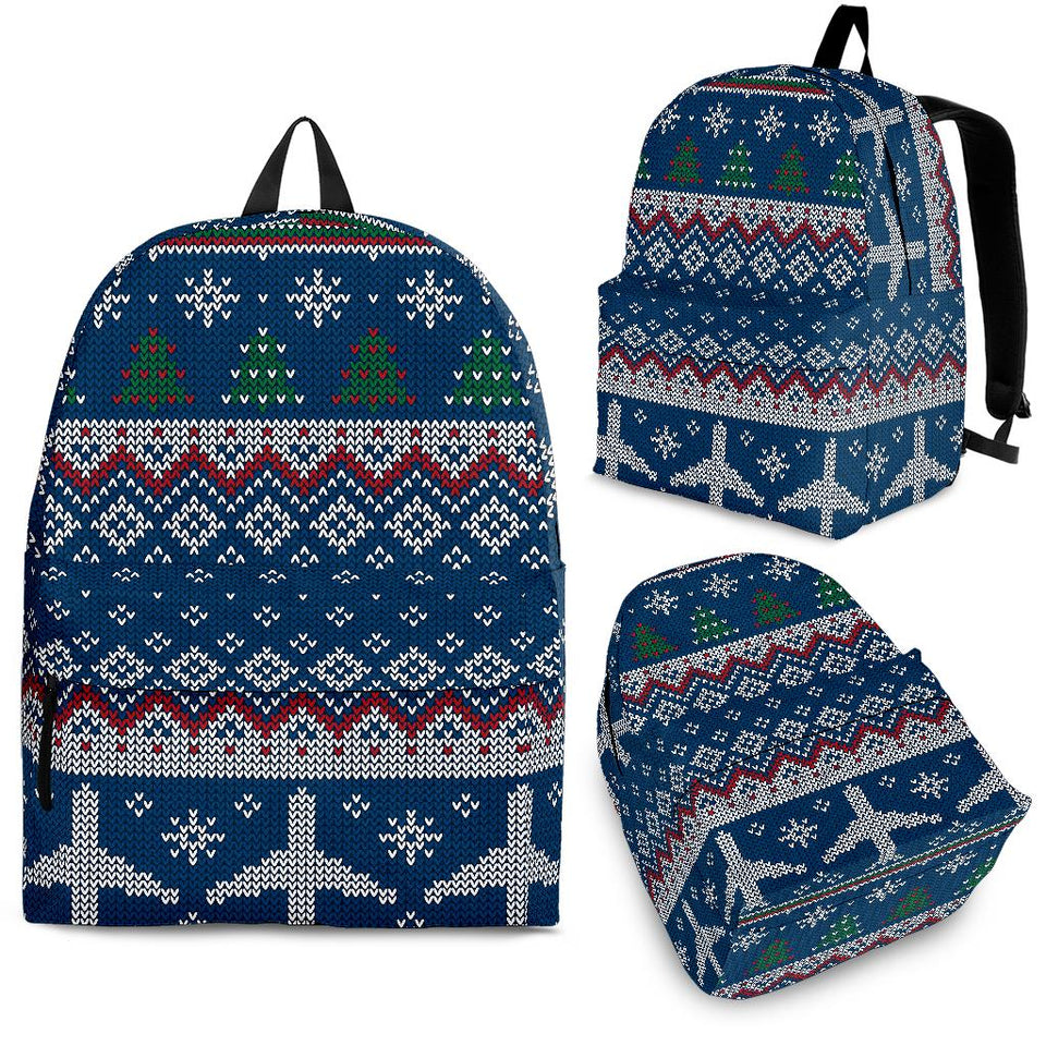 Airplane Sweater printed Pattern Backpack