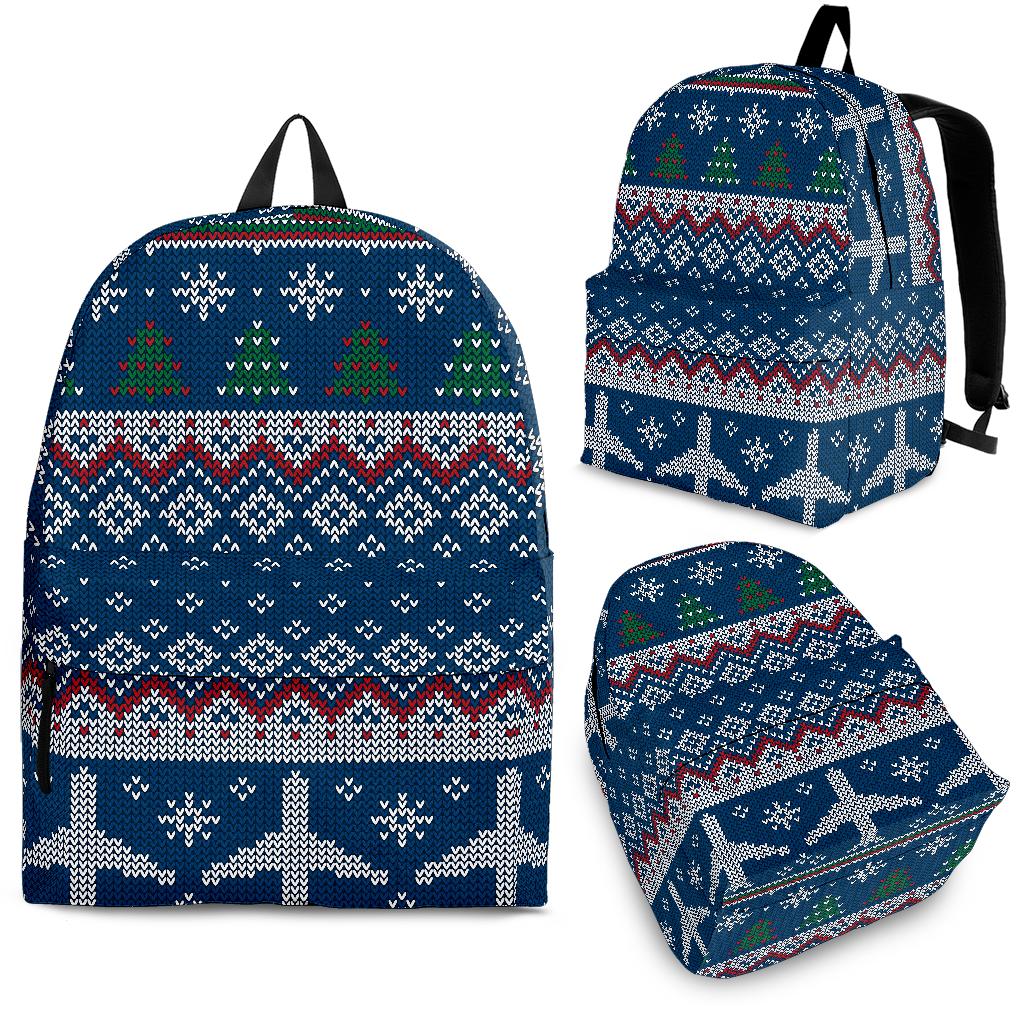 Airplane Sweater printed Pattern Backpack