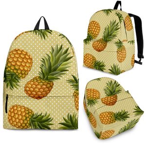 Pineapple Pattern Pokka Dot Background Backpack