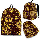 Hand Drawn Sun Pattern Backpack