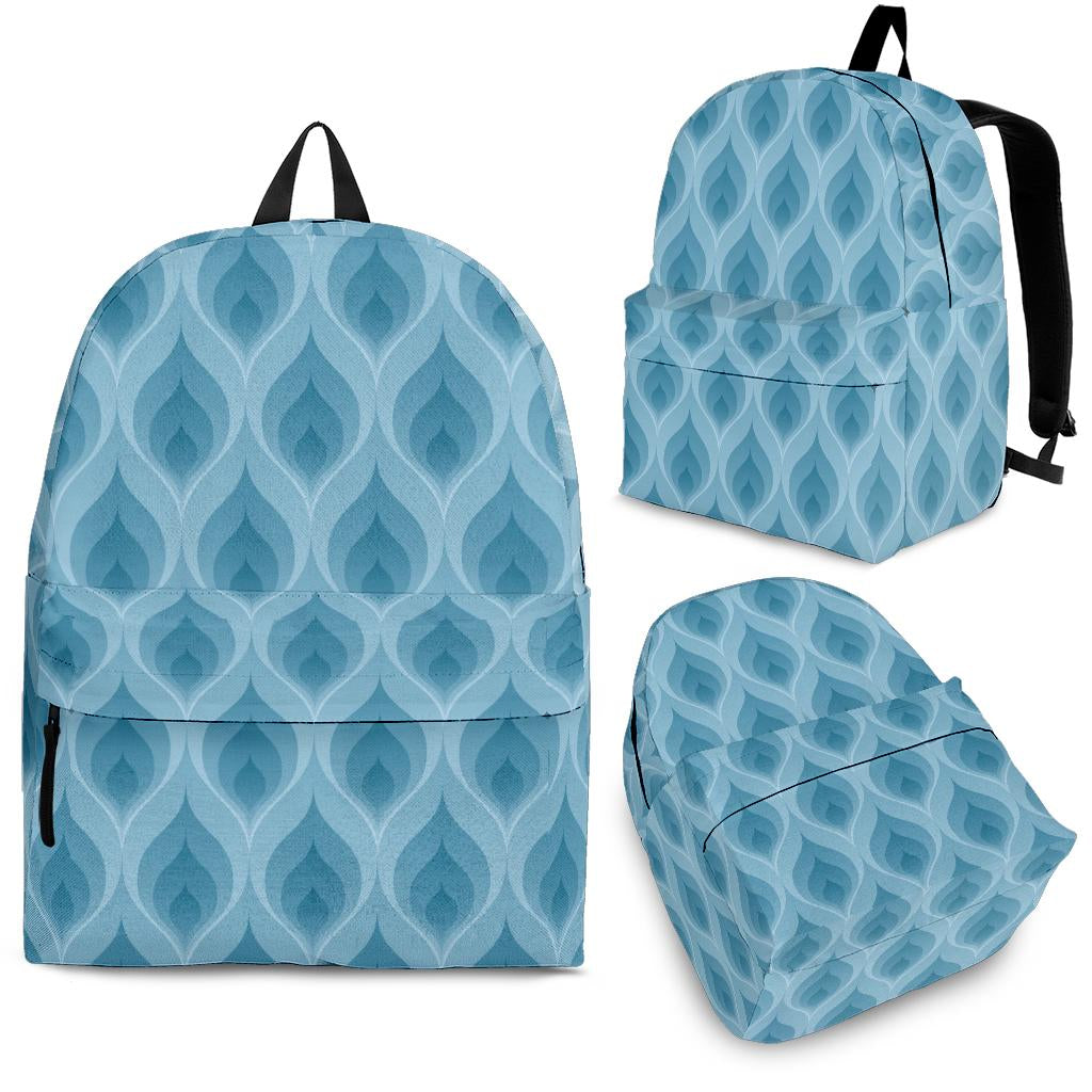 Blue Flame Fire Pattern Backpack